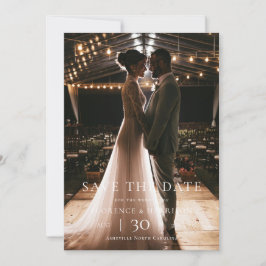 Cartão de Salvar a Data de Casamento Minimalista M