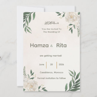 Cartão de Salvar a Data do Casamento 