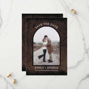 Cartão de Salvar a Data Rústico Mal-humorado Terra