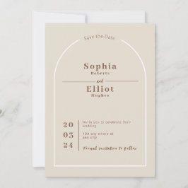 Cartão de Salvar a Data SOPHIA Deserto Boho Modern