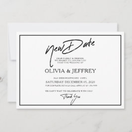 Cartão de Salvar a Nova Data de Casamento Moderno
