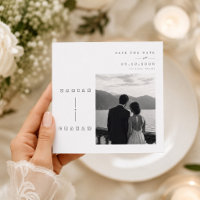 Cartão de Salve a Data de Casamento com Tipografia