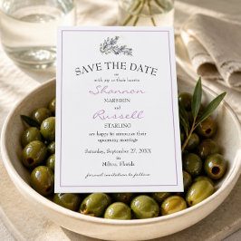 Cartão de Salve a Data de Casamento Olive Branch