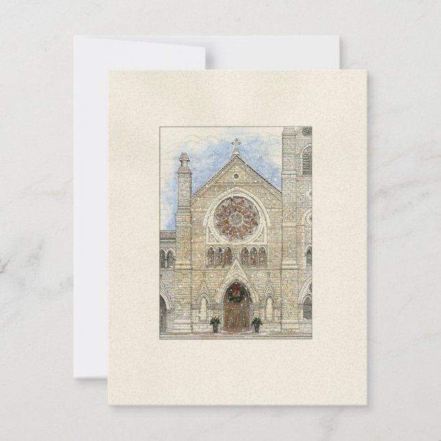 Cartão de Salve a Data de Natal da Catedral do San (Frente)