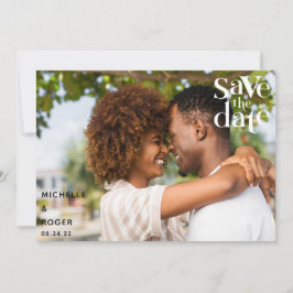 Cartão de Salve a Data rústico minimalista moderno