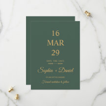 Cartão de Salve o Dia de Casamento Minimalista Ver