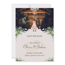 Cartão de Salve o Dia para Casamento Rústico Inter