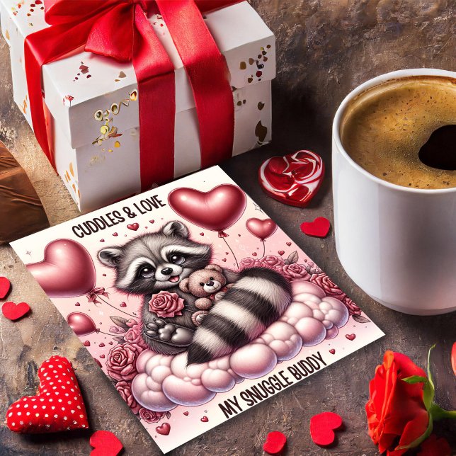 Cartão de São Valentão do Urso de Pelúcia Abraçand (Criador carregado)