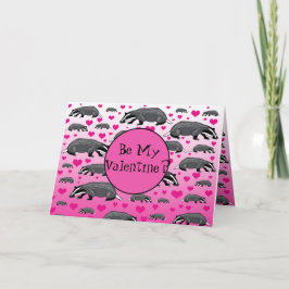 Cartão de São Valentão Personalizado do Texugo