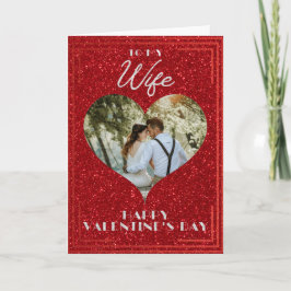 Cartão de São Valentim com Brilho e Foto Personali
