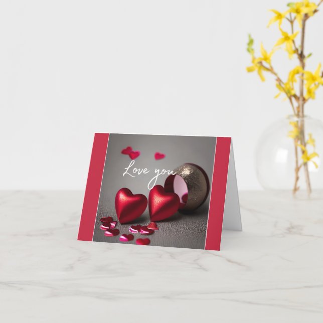 Cartão de São Valentim contemporâneo (Flor Amarela)