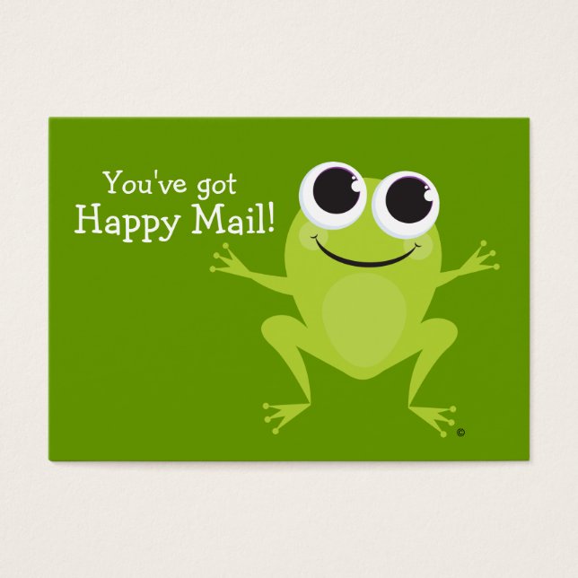 Cartão de sapo "Happy Mail" - Ideias de presentes  (Frente)