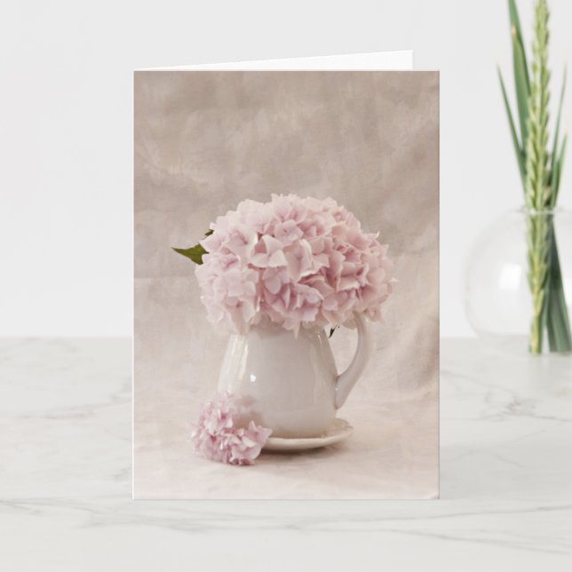 Cartão de Saudação 5" x 7" - Simples Hydrangea (Frente)