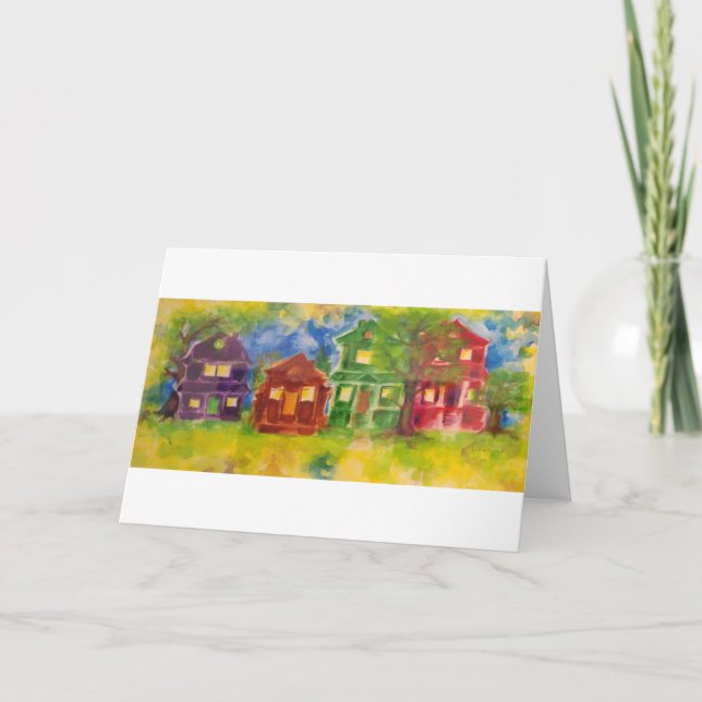 Cartão de Saudação 5x7 - Facetas - por Lucie Berge (Frente)