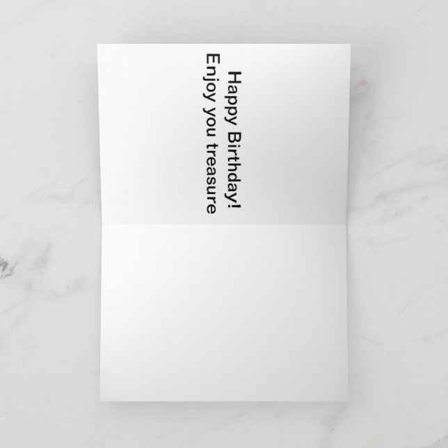 Cartão de saudação 5x7. Feliz Aniversário Matey! (Interior)