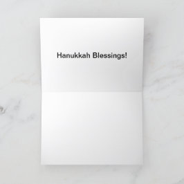 Cartão de saudação 5x7. Leão Hanukkah feliz