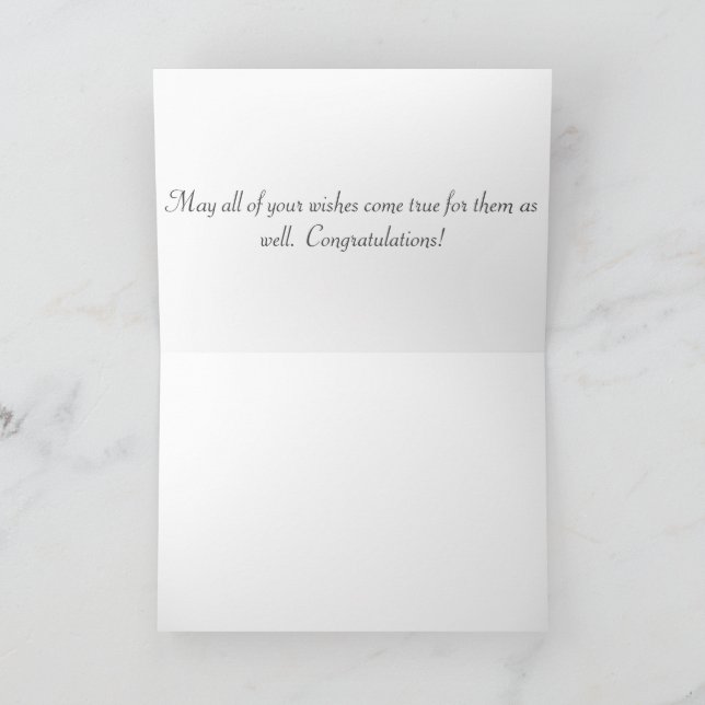 Cartão de saudação 5x7. Parabéns. ocelot/gênio (Interior)