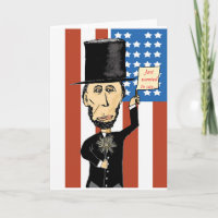 Cartão de Saudação Abraham Lincoln