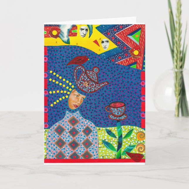 Cartão de saudação afloso (Frente)