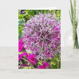 Cartão de Saudação Allium & Summer Flowers