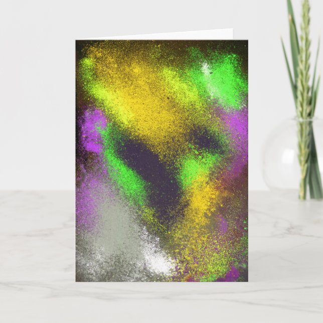 Cartão de Saudação Amarelo de Clusters (Frente)