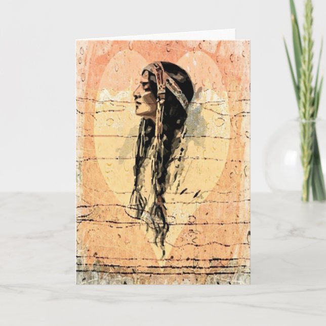 Cartão de Saudação Americano Nativo (Frente)