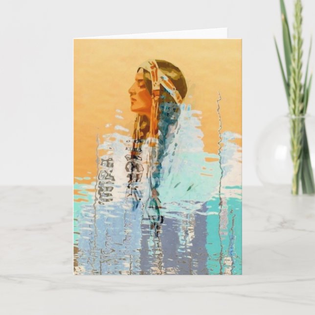 Cartão de Saudação Americano Nativo Harrison Fishe (Frente)