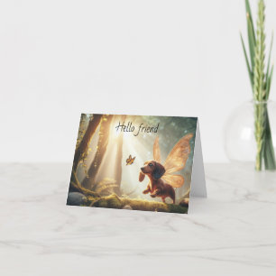 Cartão de Saudação Amigo Dachshund