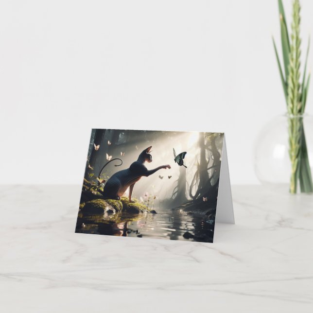 Cartão de Saudação Amigo Sphynx (Frente)