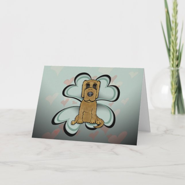 Cartão de Saudação Amor de Cachorrinho (Frente)