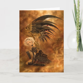 Cartão de Saudação Anjo Escuro Steampunk