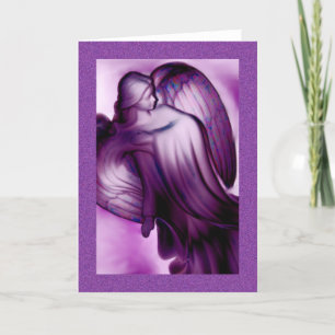 Cartão de Saudação Anjo Roxo