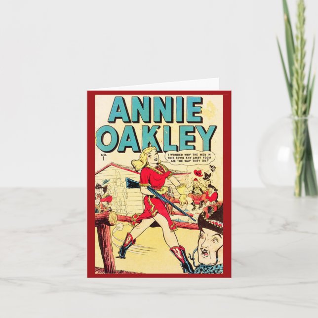 Cartão de Saudação "Annie Oakley" (Frente)