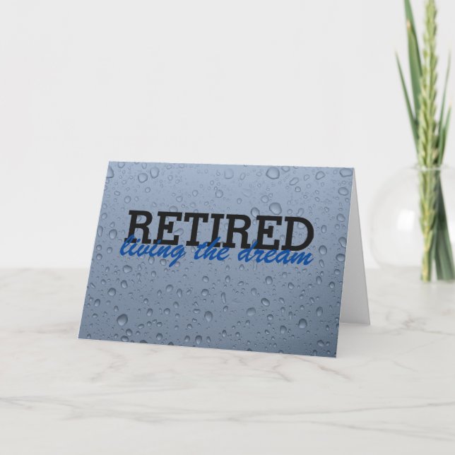 Cartão de saudação aposentado (Frente)