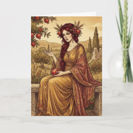 Cartão de Saudação Arte da Mitologia Grega Perséfo