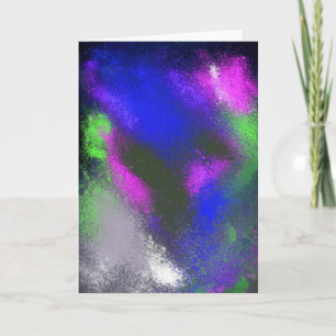 Cartão de Saudação Azul de Clusters