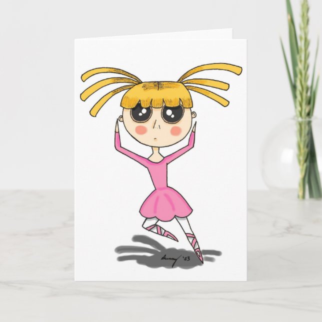 Cartão de Saudação Ballerina (Frente)