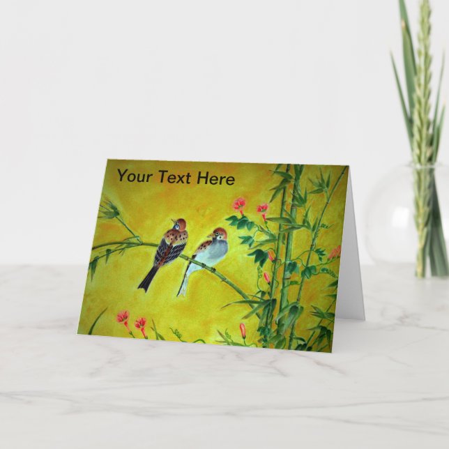 Cartão de Saudação Bamboo (Frente)