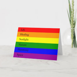 Cartão de Saudação Básico Arco-íris LGBT Com Signi
