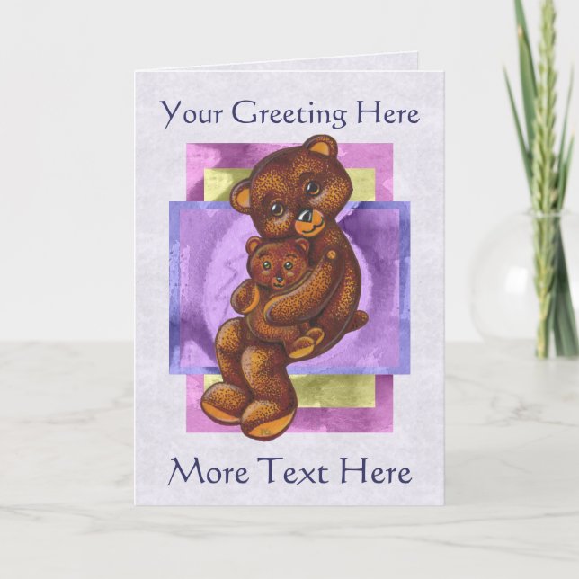 Cartão de saudação Bearhug (Frente)