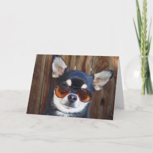 Cartão de saudação Black and tan Chihuahua