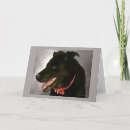 Cartão de saudação Black Lab