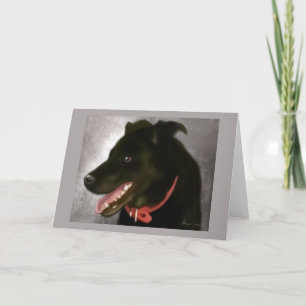 Cartão de saudação Black Lab