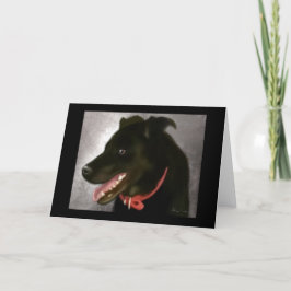 Cartão de saudação Black Lab