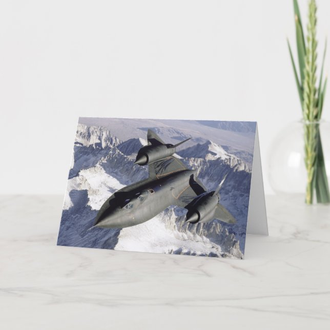 Cartão de saudação Blackbird SR-71B bloqueado (Frente)