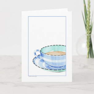 Cartão de saudação Blue Teacup