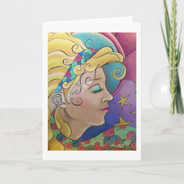 Cartão de saudação brilhante (Frente)