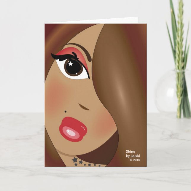 Cartão de saudação brilhante (Frente)