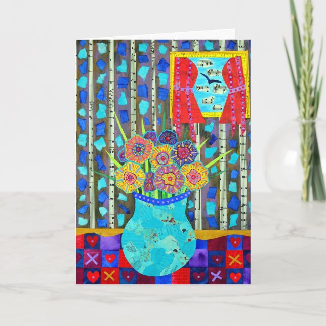 Cartão de Saudação buquê da Felicidade (Frente)