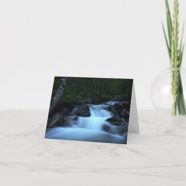 Cartão de Saudação Calm Waterfall (Frente)